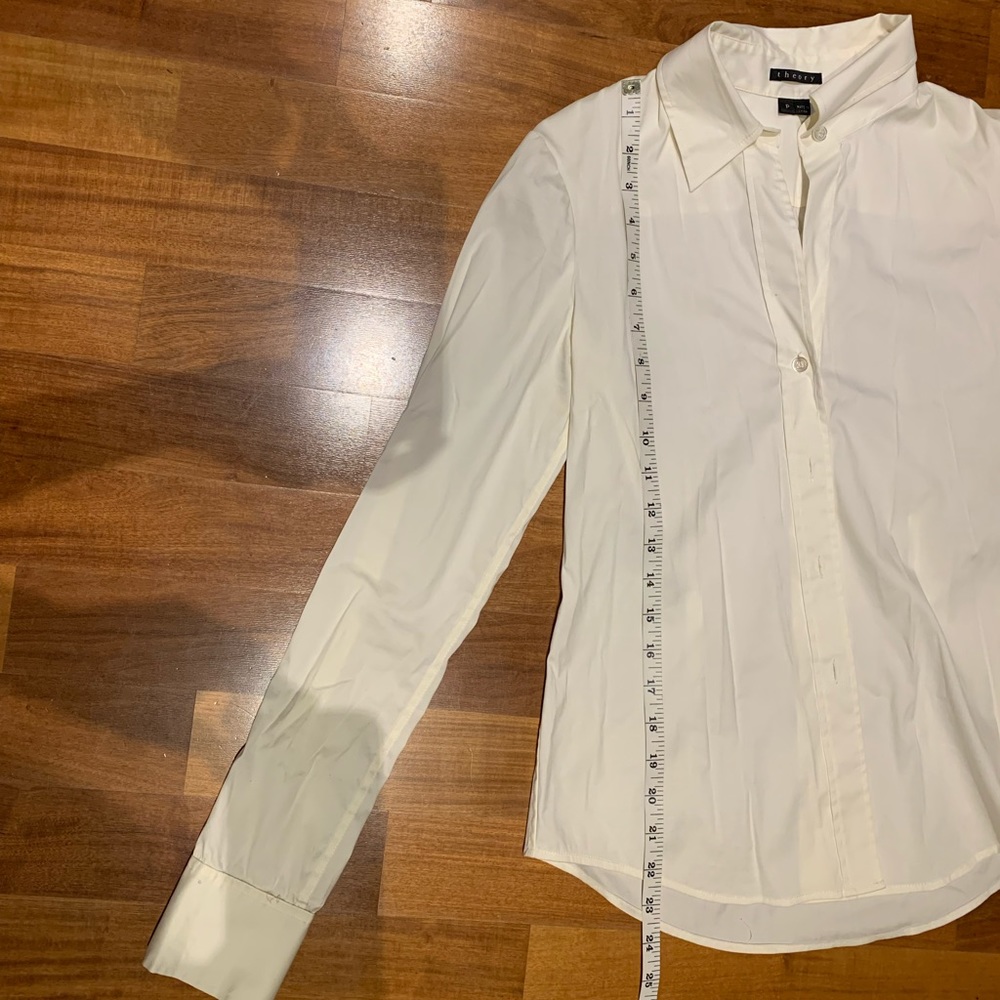 Theory white button up